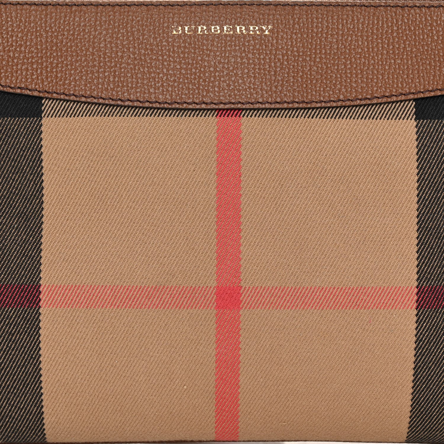 Burberry House Check Derby Peyton Crossbody Clutch Bag Tan 7 of 10