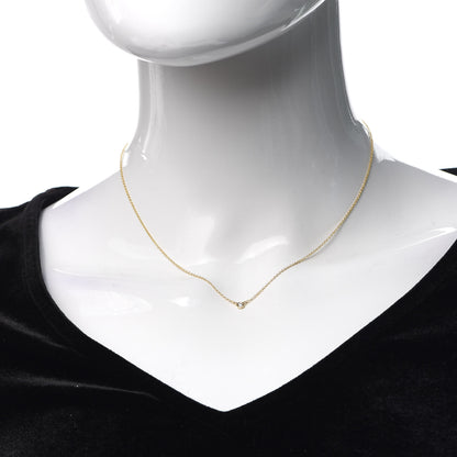Tiffany 18K Yellow Gold Diamond .05ct Elsa Peretti Diamonds by the Yard Pendant Necklace 2 of 5
