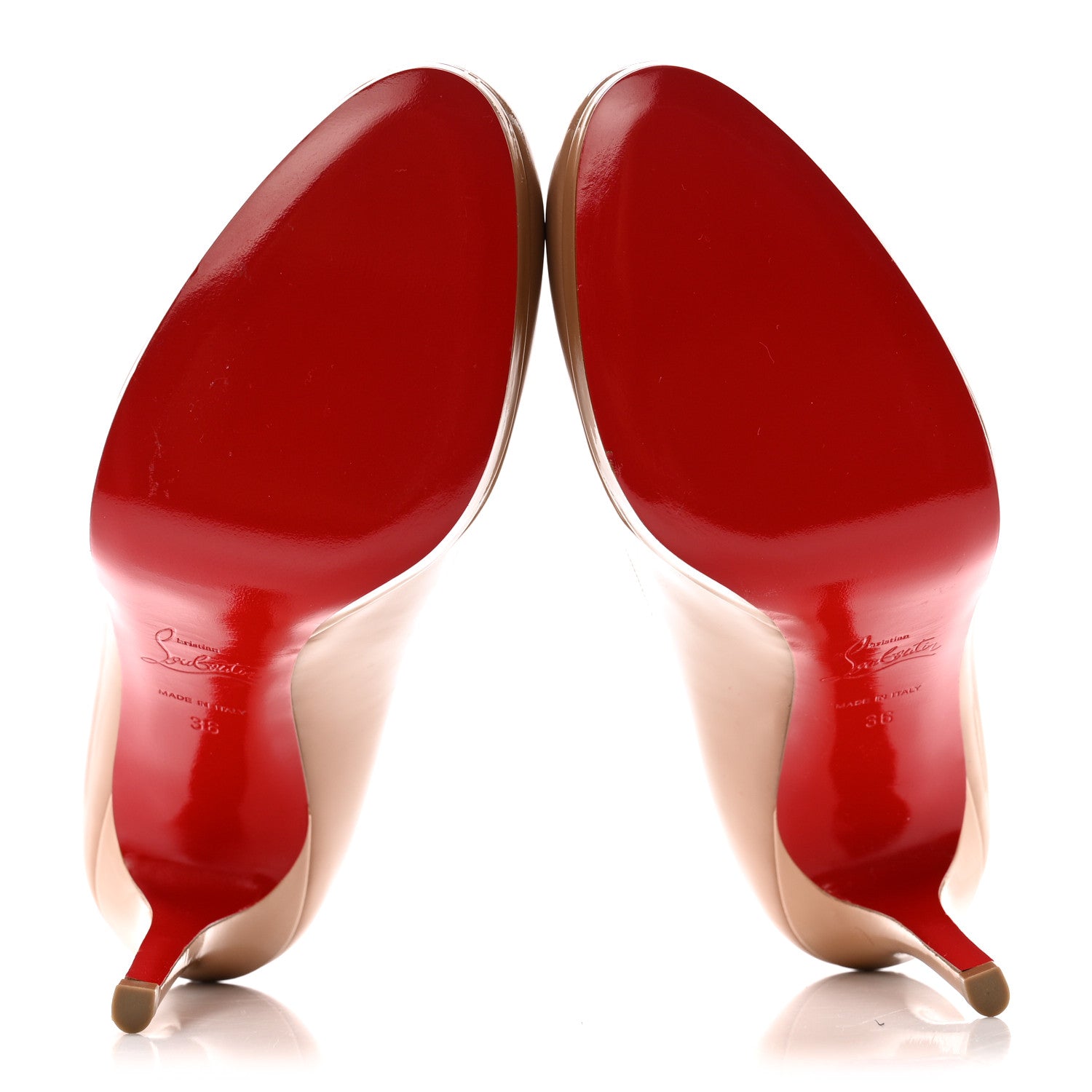 Christian Louboutin Patent New Simple 120 Pumps 36 Nude 6 of 10