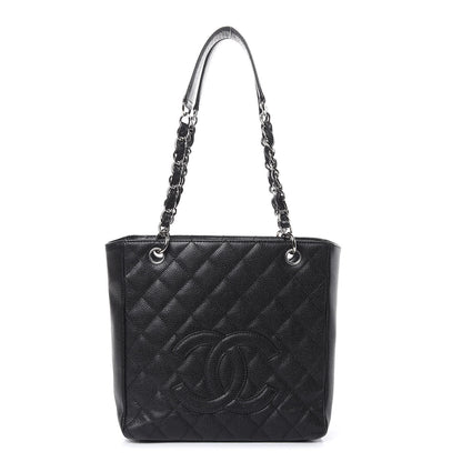 Chanel Caviar Quilted Petit Shopping Tote PST Black 1 of 15