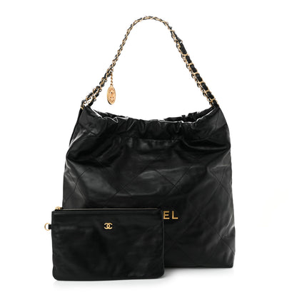 Chanel Shiny Calfskin Quilted Chanel 22 Black 3 of 11