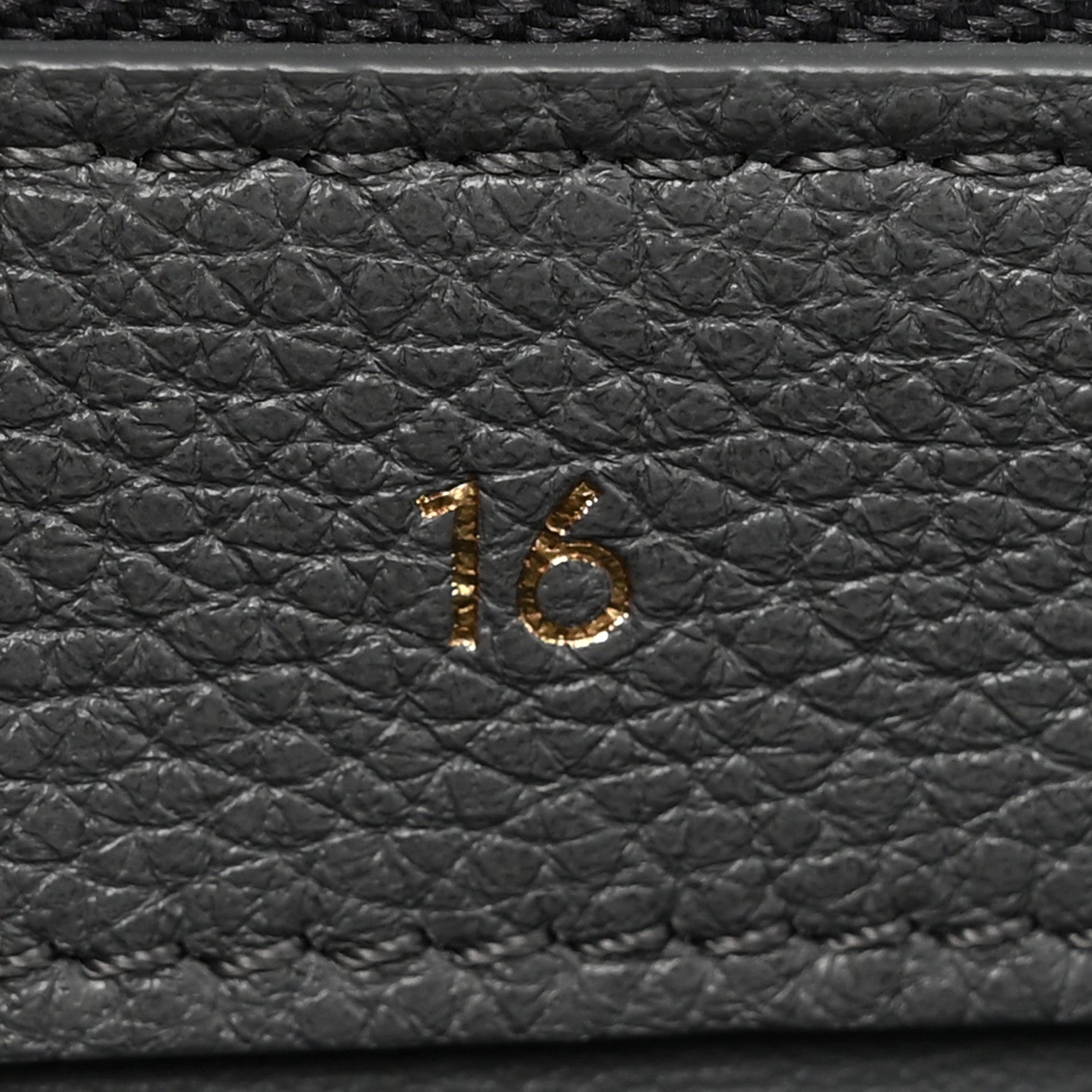 Celine Grained Calfskin Small 16 Top Handle Bag Medium Grey 9 of 14