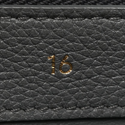 Celine Grained Calfskin Small 16 Top Handle Bag Medium Grey 9 of 14
