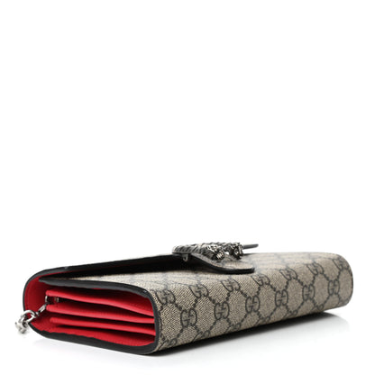 Gucci GG Supreme Monogram Mini Dionysus Chain Wallet Beige Vulcanic Red 3 of 4