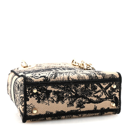 Christian Dior Canvas Toile De Jouy Embroidered Mini Lady D-Lite Beige Mullticolor 4 of 9