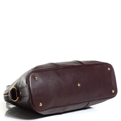 Saint Laurent Calfskin Oversized Muse Black Cherry 4 of 10