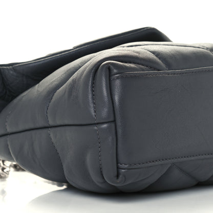 Saint Laurent Lambskin Quilted Toy Loulou Puffer Monogram Chain Satchel Storm 10 of 12