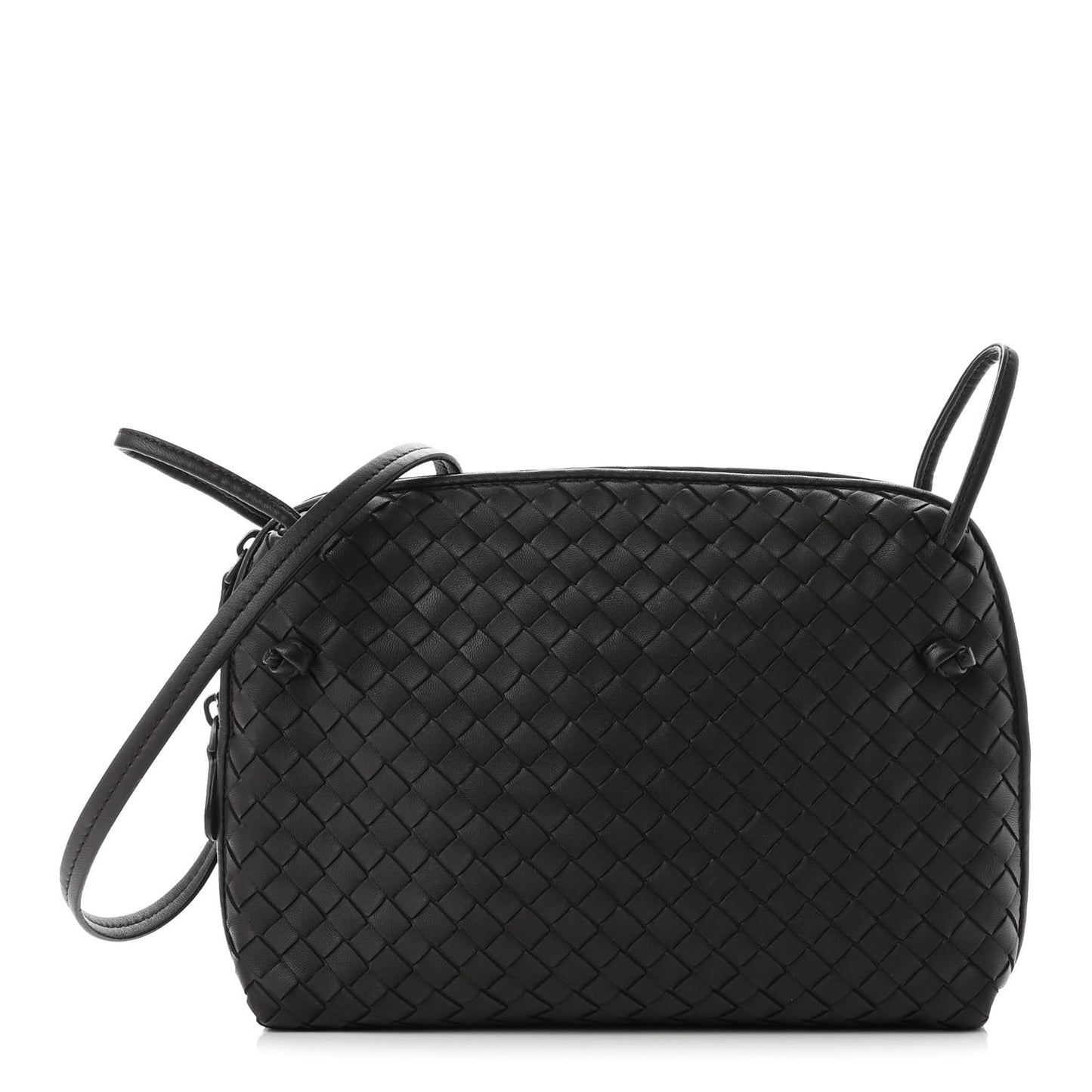 Nappa Intrecciato Nodini Bag Ebano