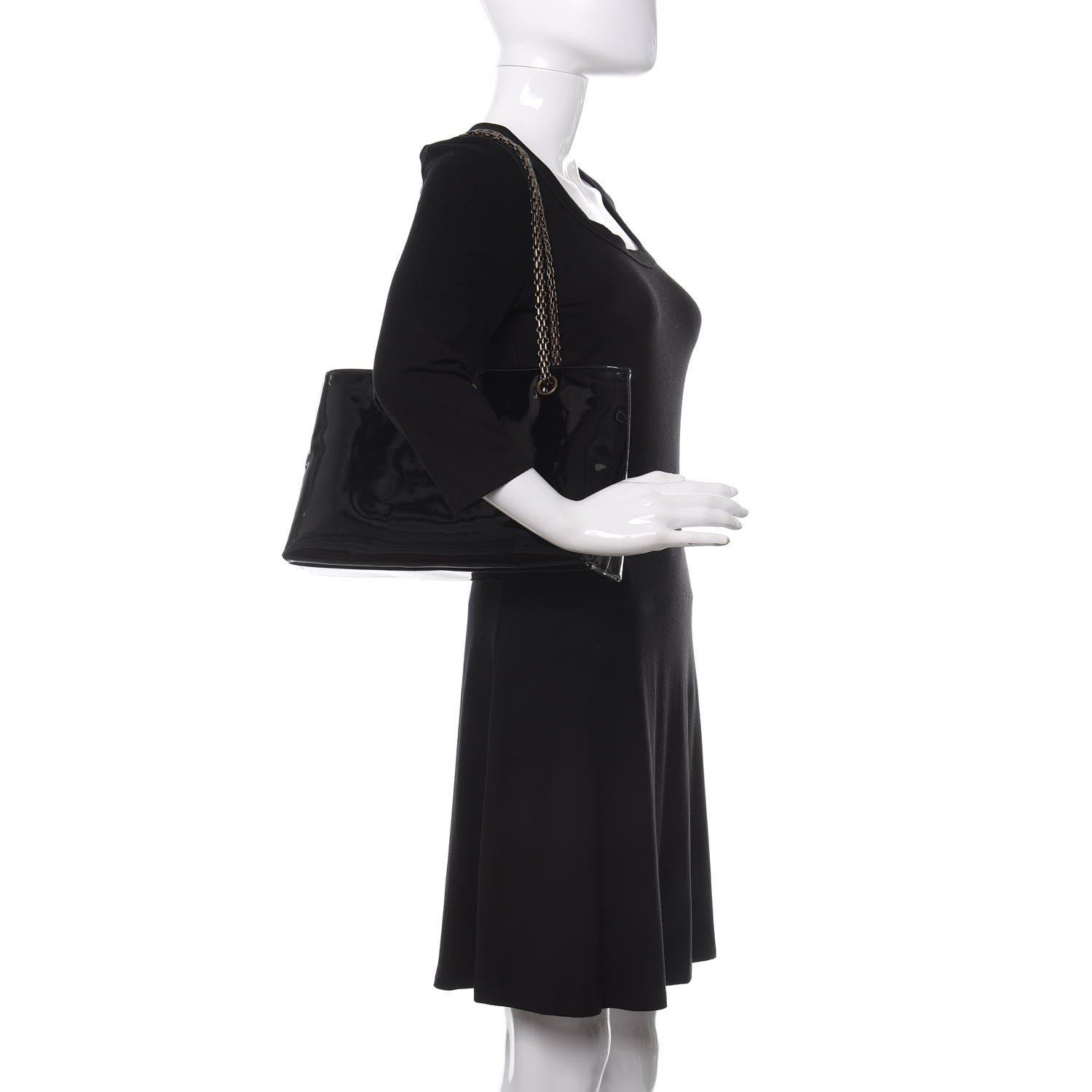 Chanel Patent Mademoiselle Tote Black 2 of 9