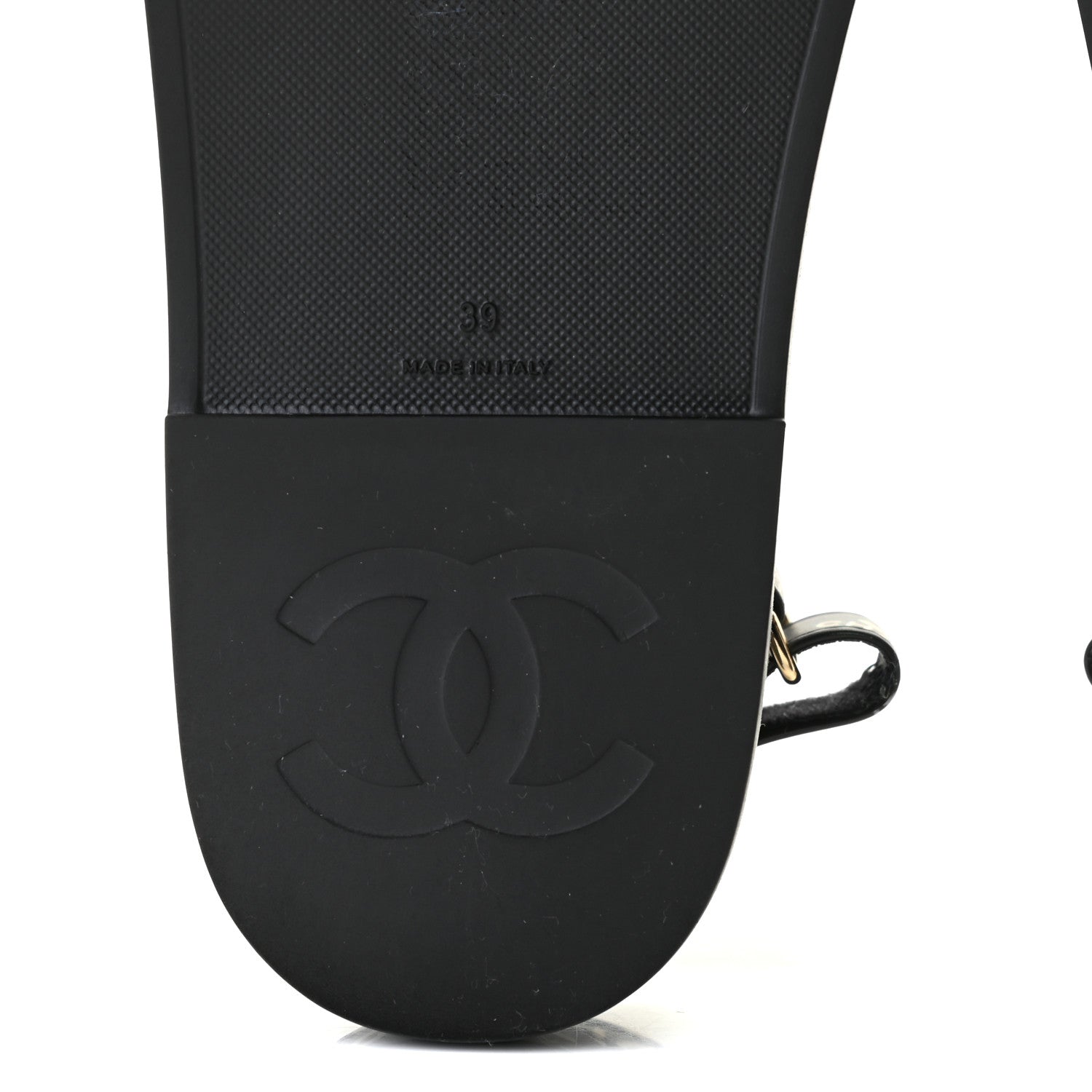 Chanel Rubber CC Dad Sandals 39 Black 8 of 12