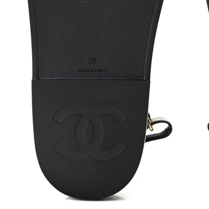 Chanel Rubber CC Dad Sandals 39 Black 8 of 12