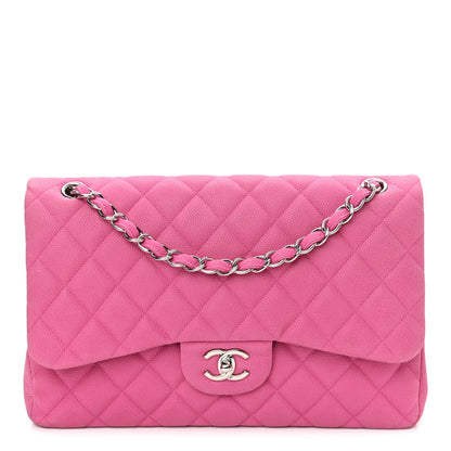 Chanel Iridescent Caviar Quilted Jumbo Double Flap Pink 1 of 9