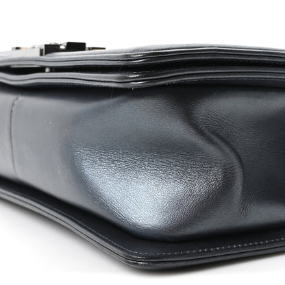 Chanel Metallic Calfskin Crystal Medium Boy Flap Dark Silver 10 of 10