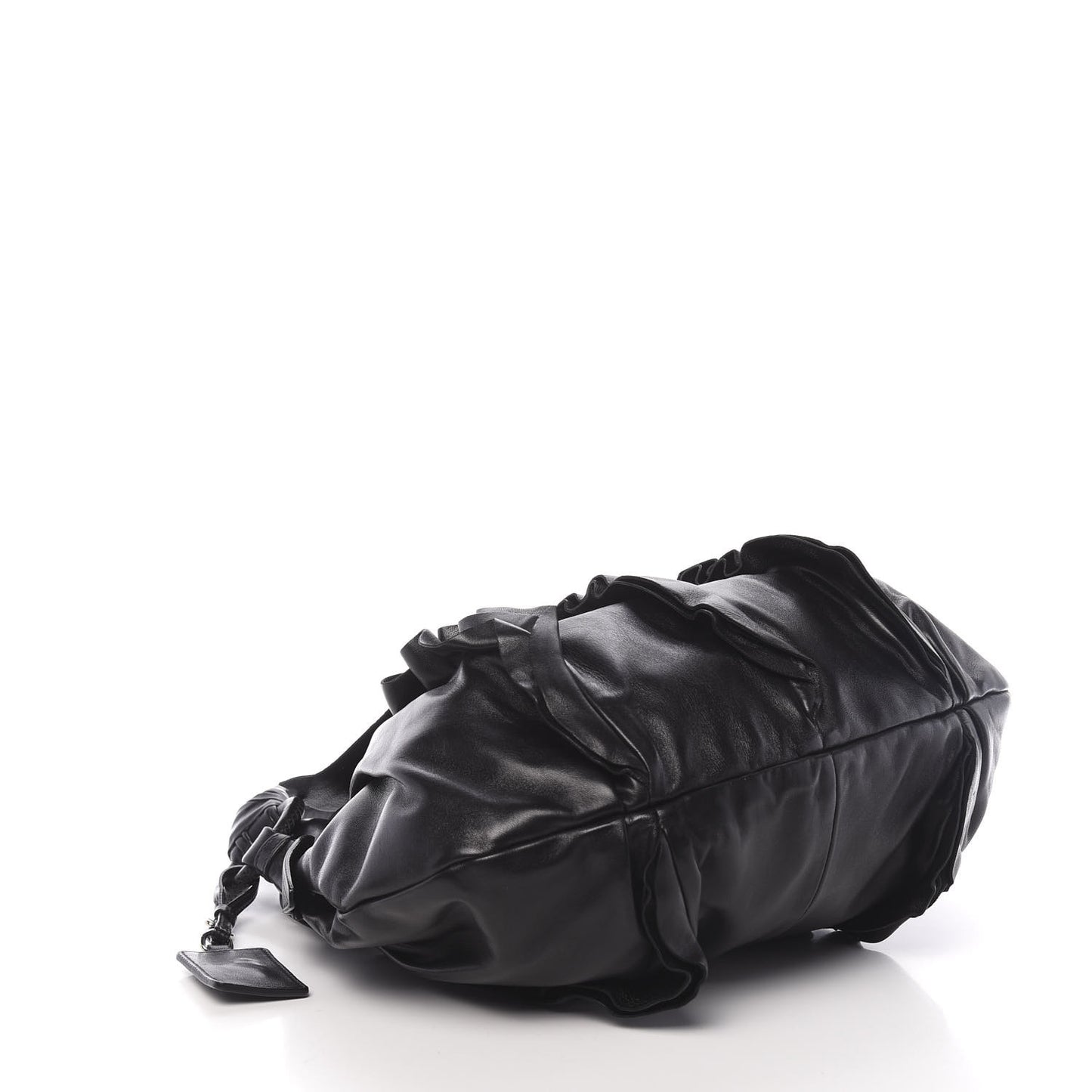 Nappa Ruffle Bag Black