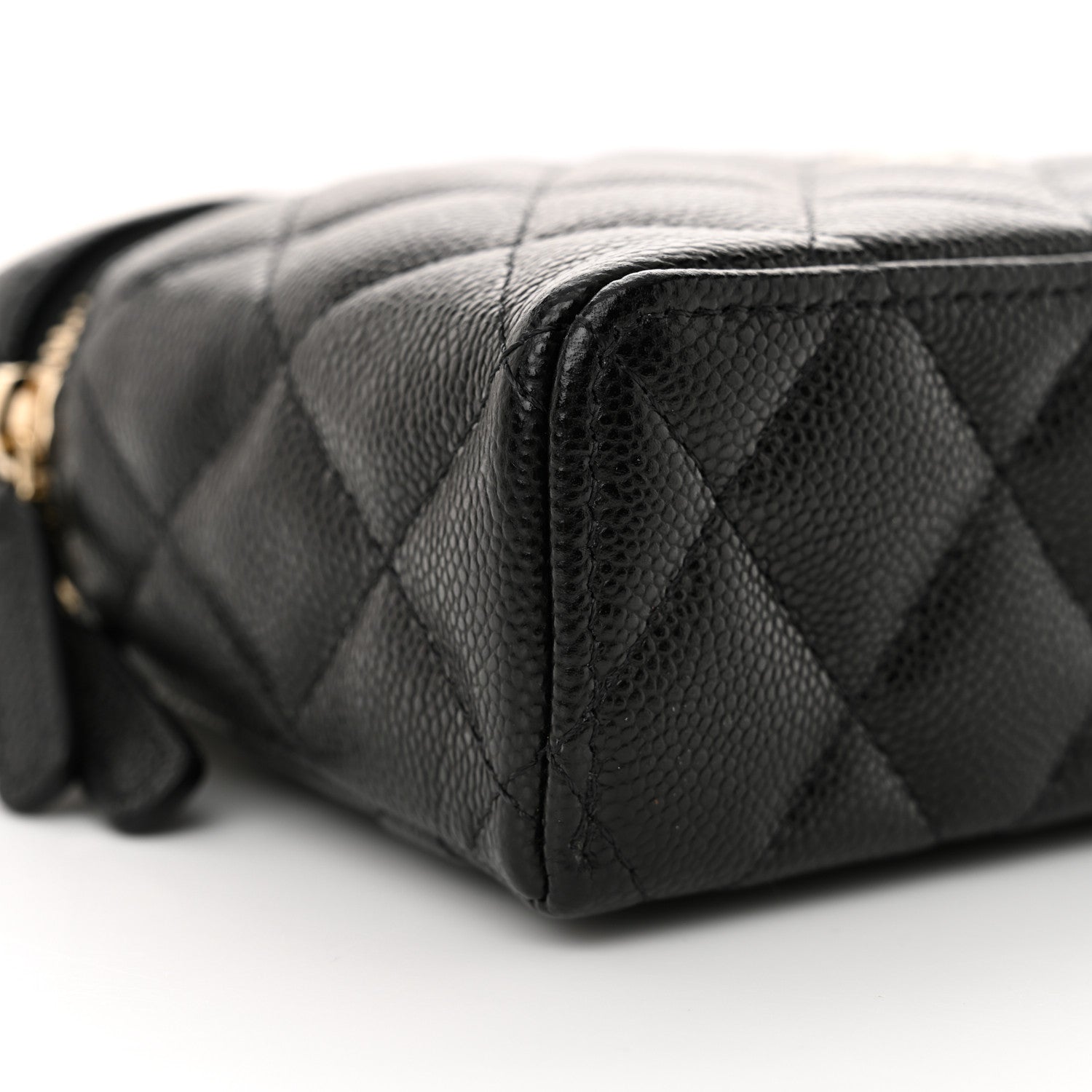 Chanel Caviar Quilted Top Handle Slim Vanity With Chain Black 9 of 11