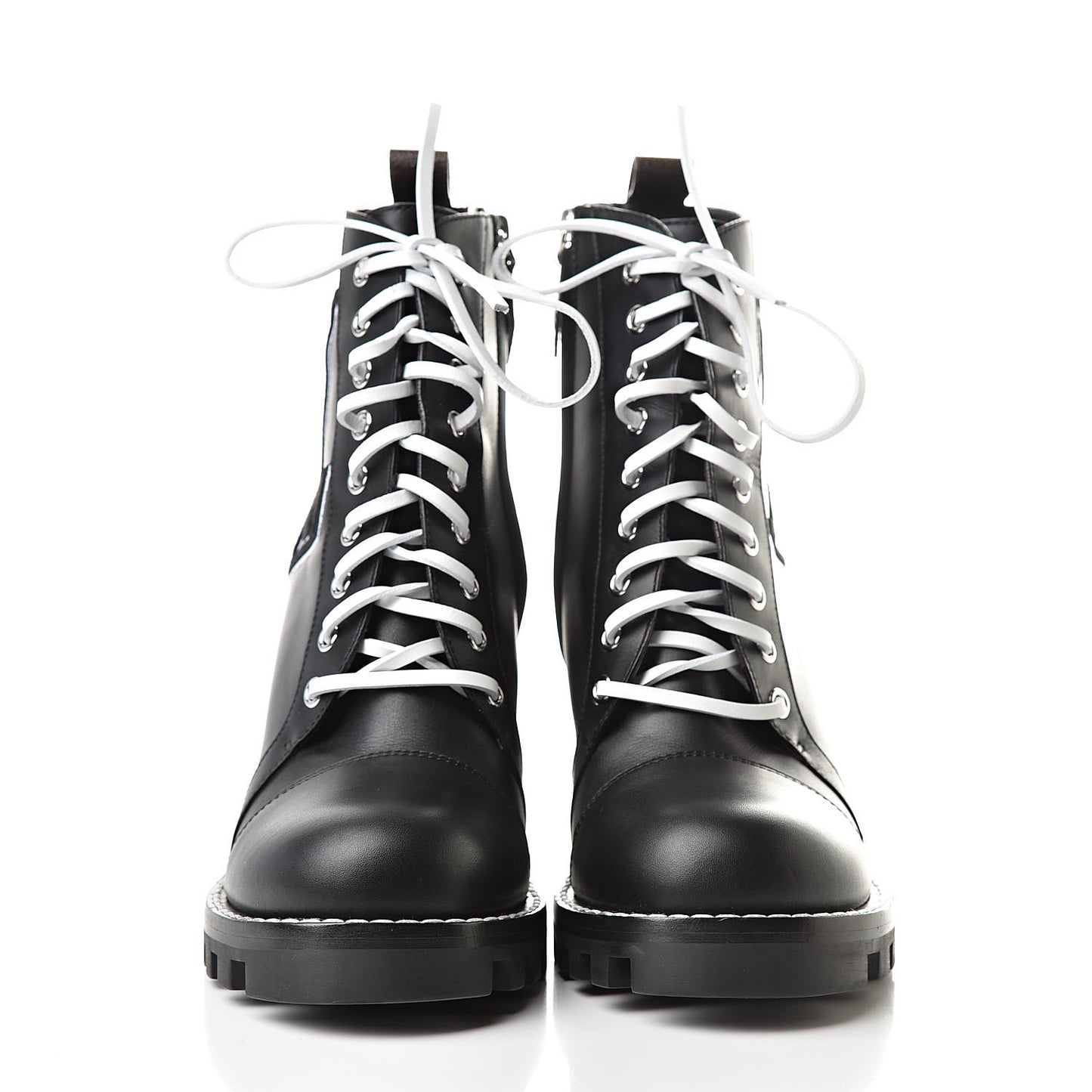 Calfskin Star Trail Ankle Boots 41 Black