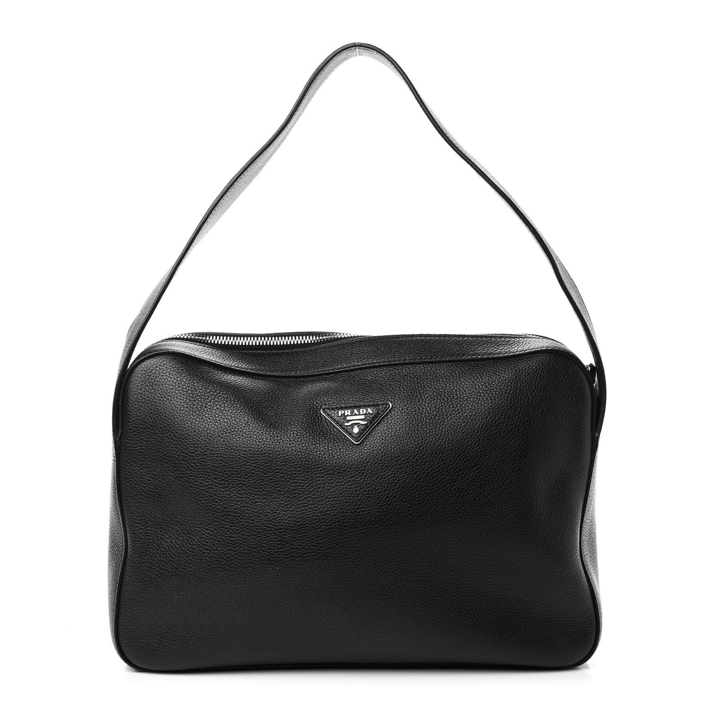 Vitello Daino Shoulder Bag Black