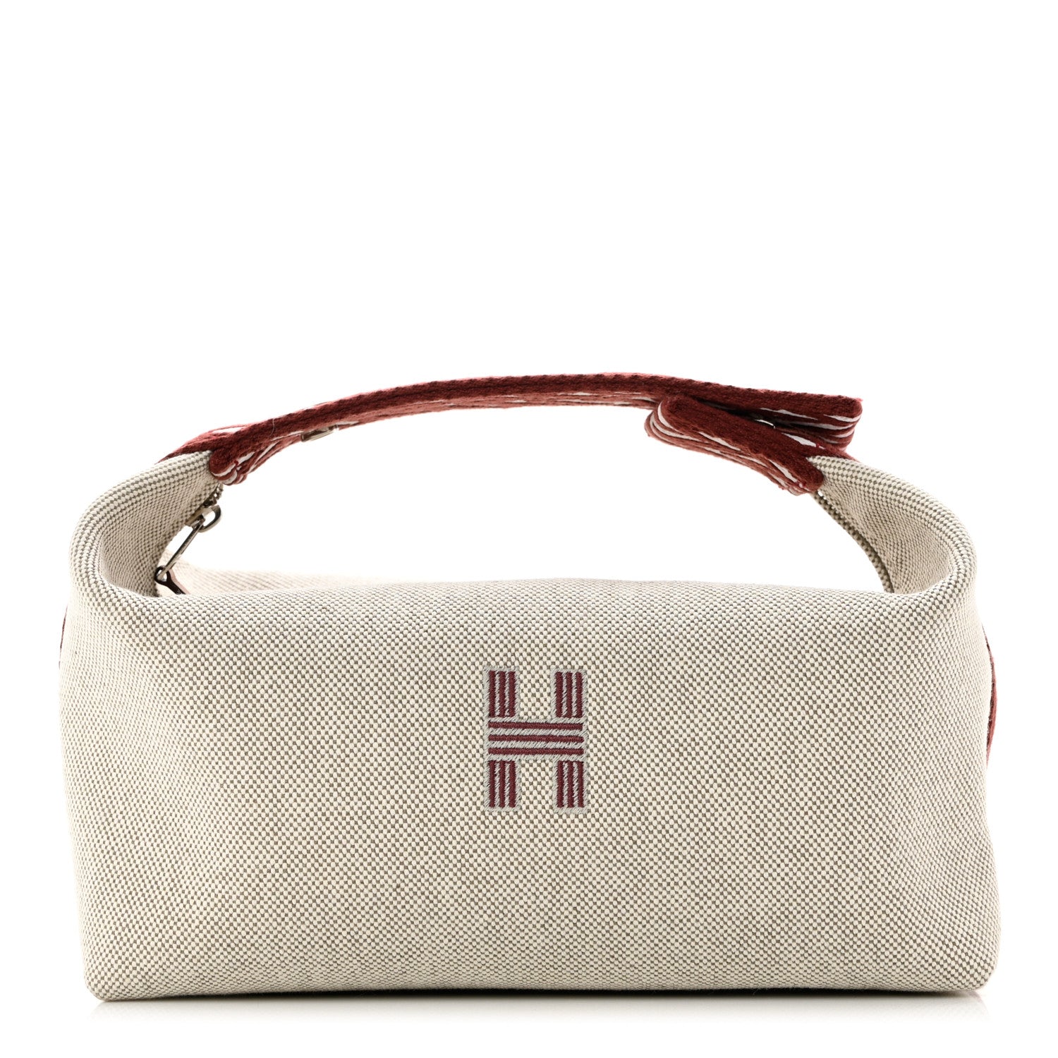 Hermes Canvas Small Bride-A-Brac Natural Rouge H 1 of 6