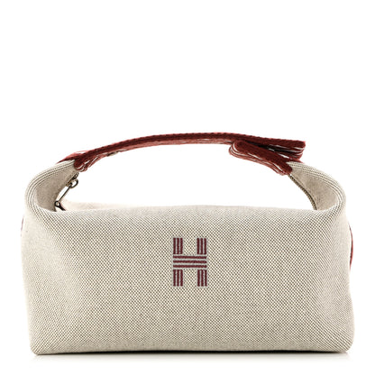 Hermes Canvas Small Bride-A-Brac Natural Rouge H 1 of 6