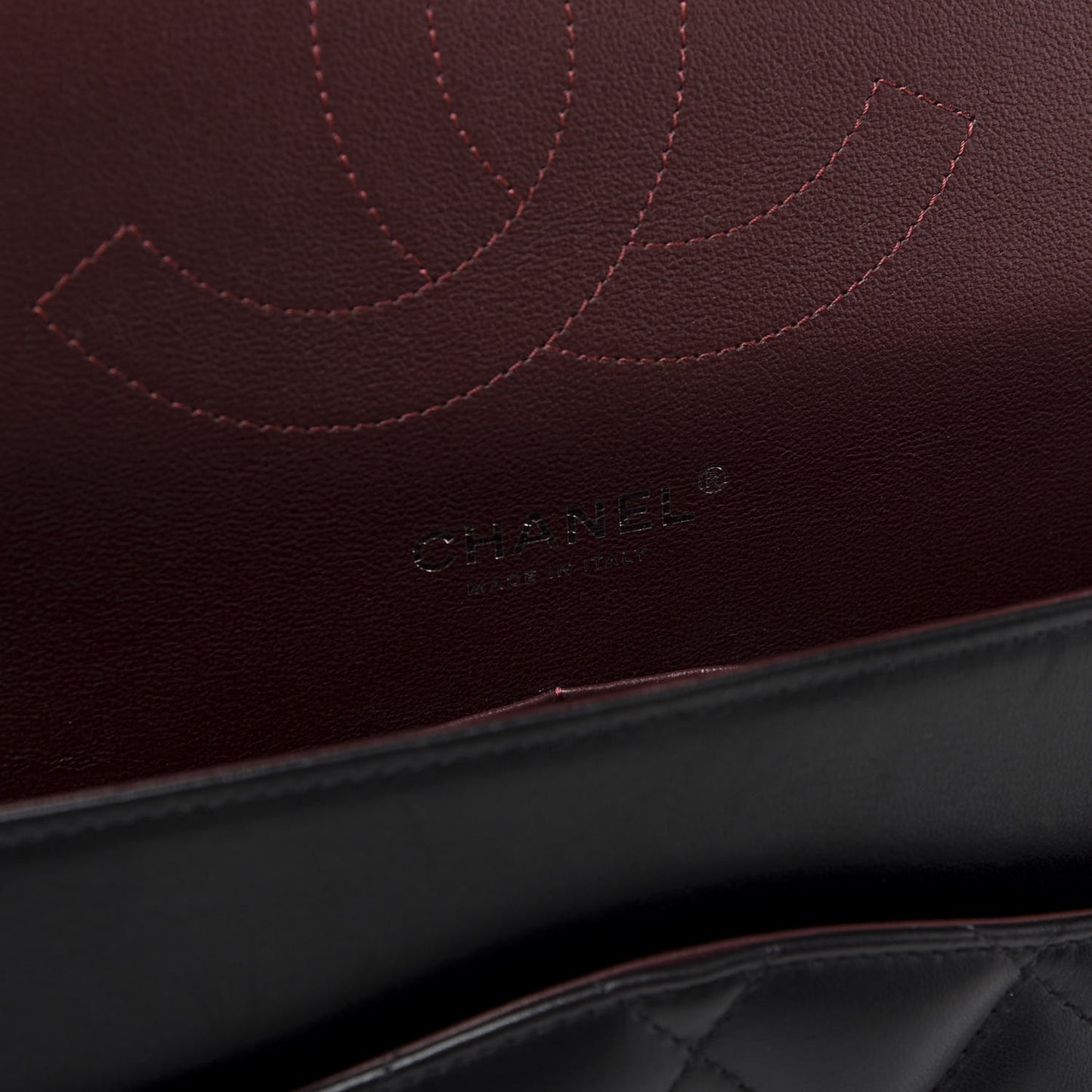 Lambskin Quilted Jumbo Double Flap Black