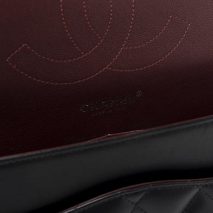 Chanel Lambskin Quilted Jumbo Double Flap Black 10 of 12