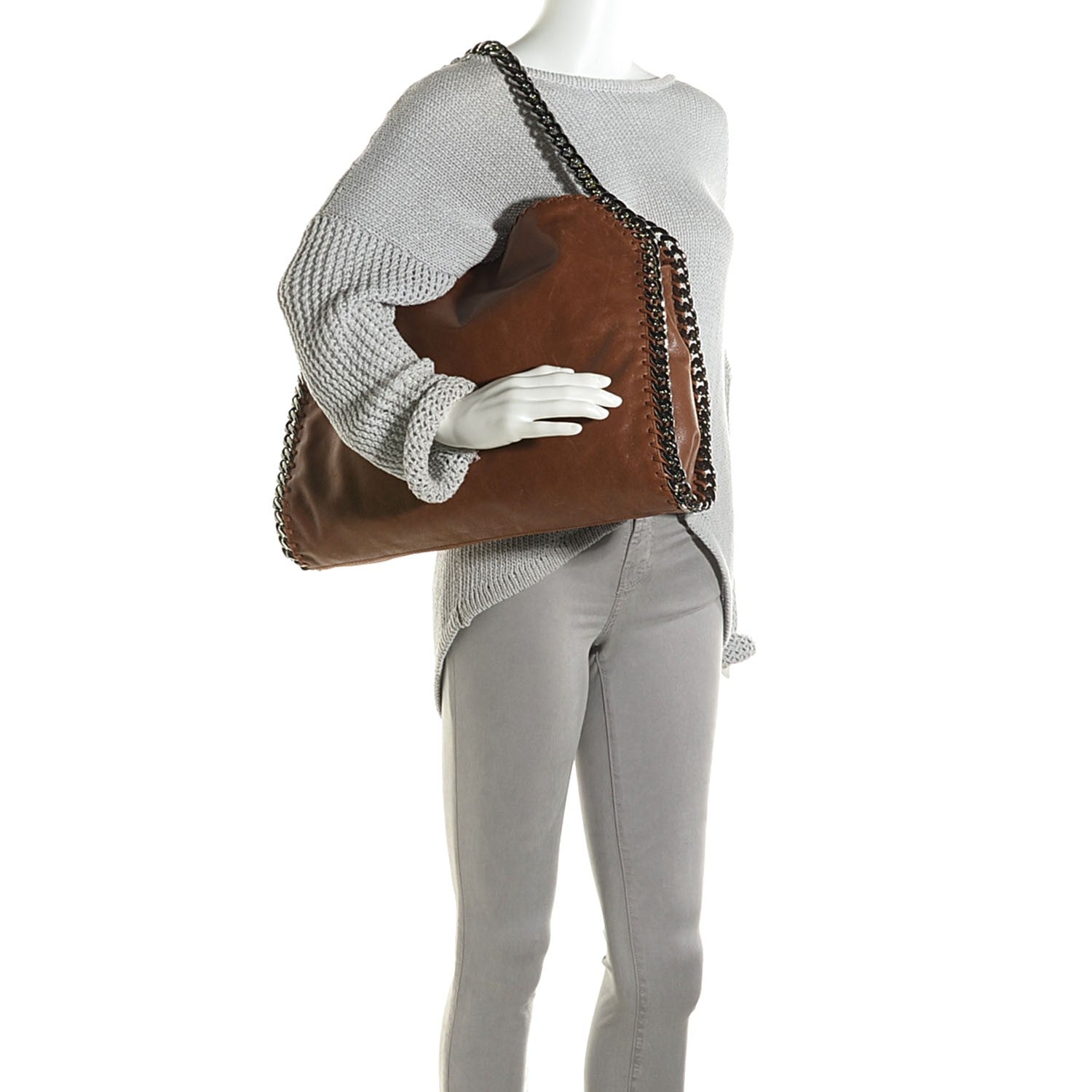 Stella McCartney Shaggy Deer East West Falabella Tote Brown 2 of 7