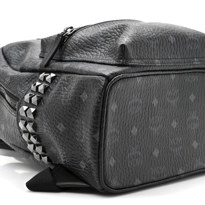MCM Visetos Medium Side Studs Stark Backpack Black 9 of 9