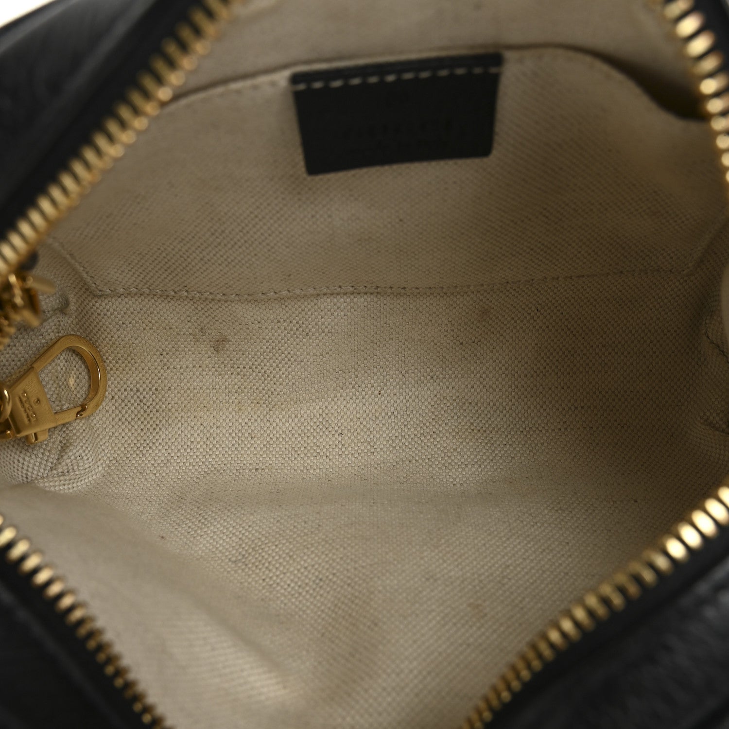Gucci Jacquard Black Denim GG Monogram Textured Dollar Calfskin Mini Ophidia Shoulder Bag Black Ivory 5 of 13
