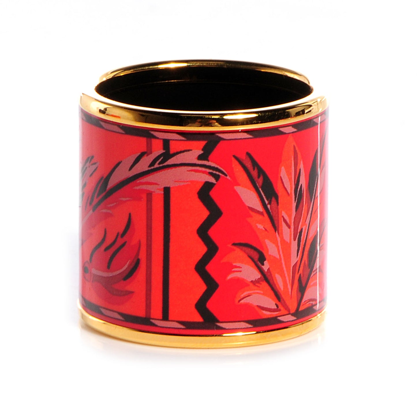 Enamel Gold Plated Brazil Scarf Ring