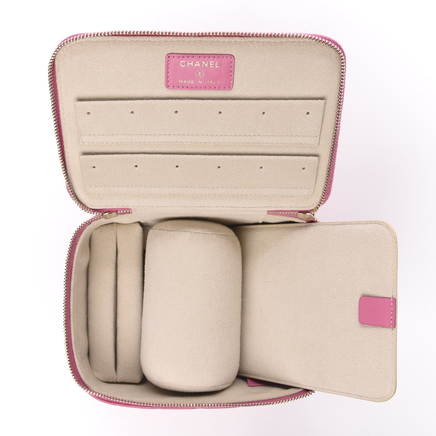 Chanel Caviar Quilted Top Handle Jewelry Case Pink 6 of 11
