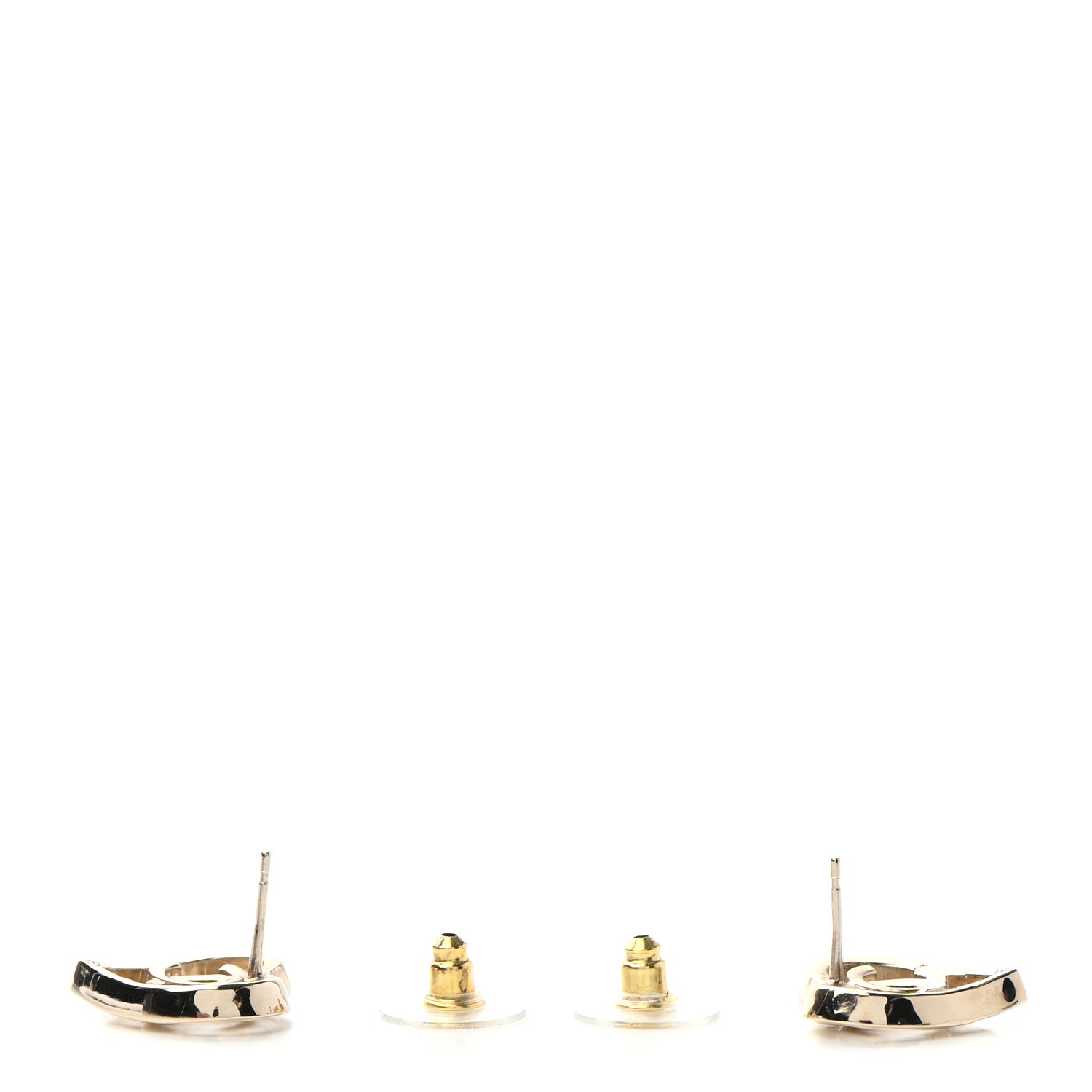 Chanel Metal CC Heart Coco In Love Earrings Gold 3 of 4