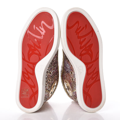 Christian Louboutin Glitter Womens Bip Bip Flat Sneakers 36.5 Rosette 7 of 11