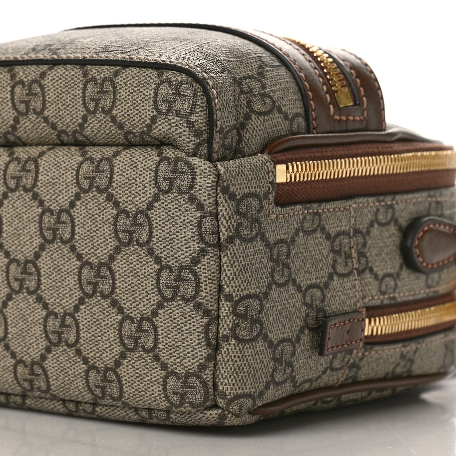 Gucci GG Supreme Monogram Azalea Calfskin Retro Interlocking G Multi-Function Bag Beige Ebony Brown Sugar 9 of 10