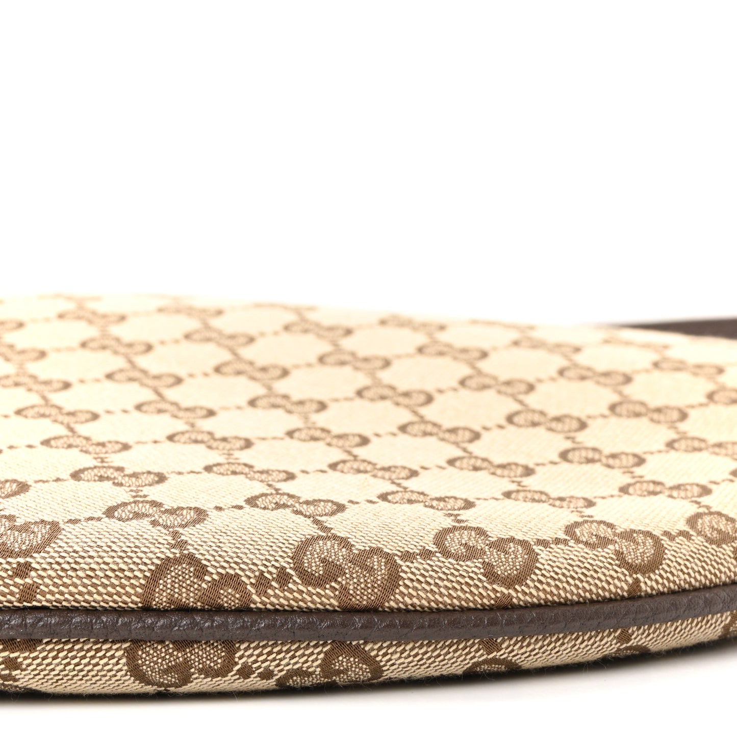 Monogram Calfskin Web Medium B Shoulder Bag Beige Brown