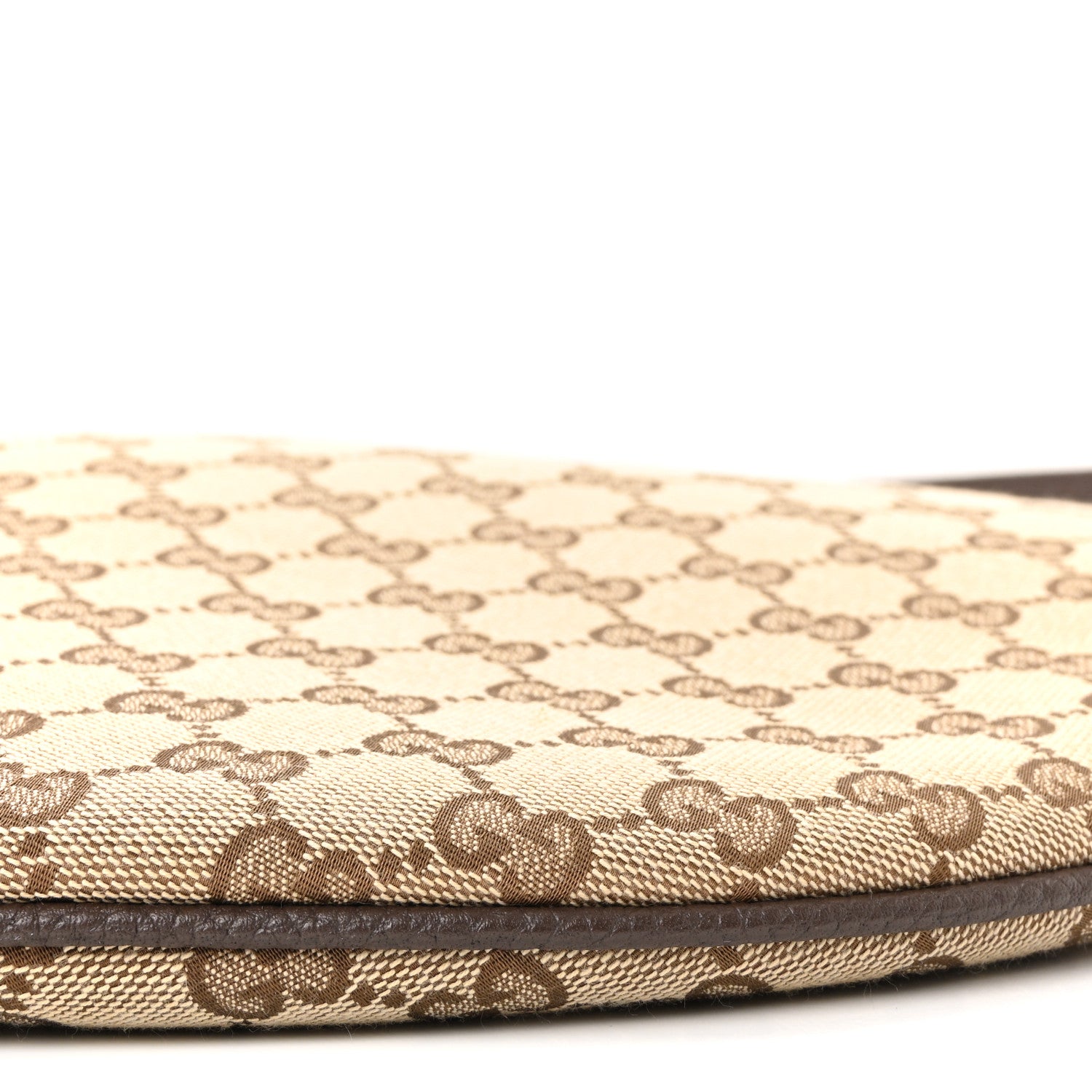 Gucci Monogram Calfskin Web Medium B Shoulder Bag Beige Brown 10 of 10