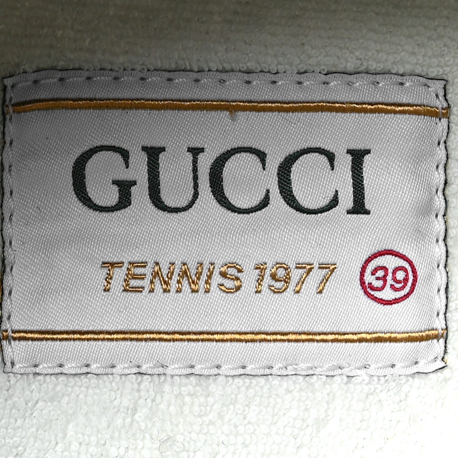 Gucci Monogram Jumbo GG Web Womens 1977 Tennis Sneakers 39 Beige Lapis Mystic White 7 of 8