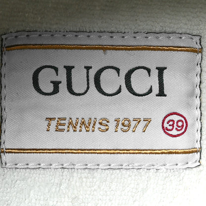 Gucci Monogram Jumbo GG Web Womens 1977 Tennis Sneakers 39 Beige Lapis Mystic White 7 of 8