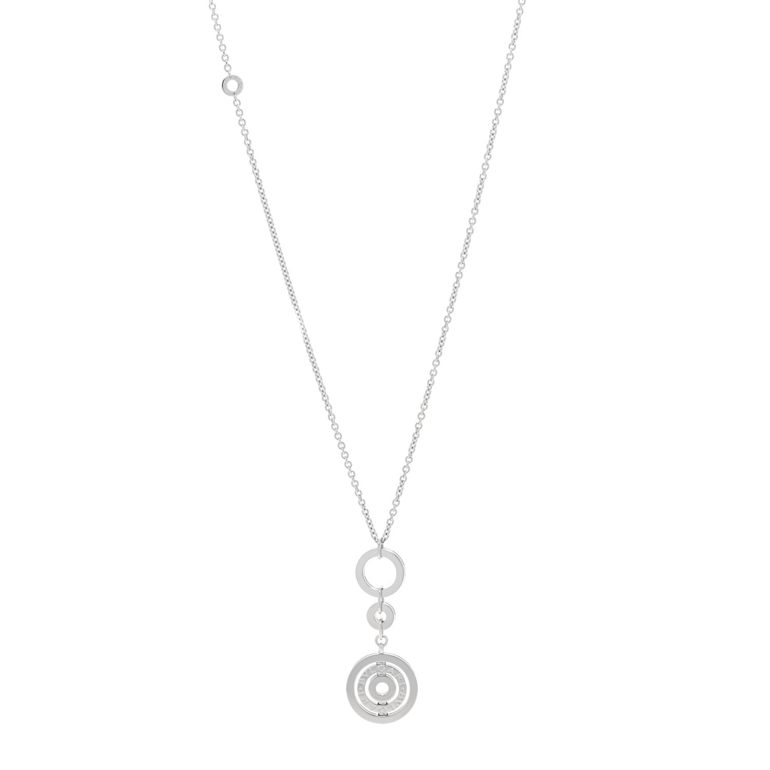 Bulgari 18K White Gold Astrale Cerchi Pendant Necklace 1 of 5