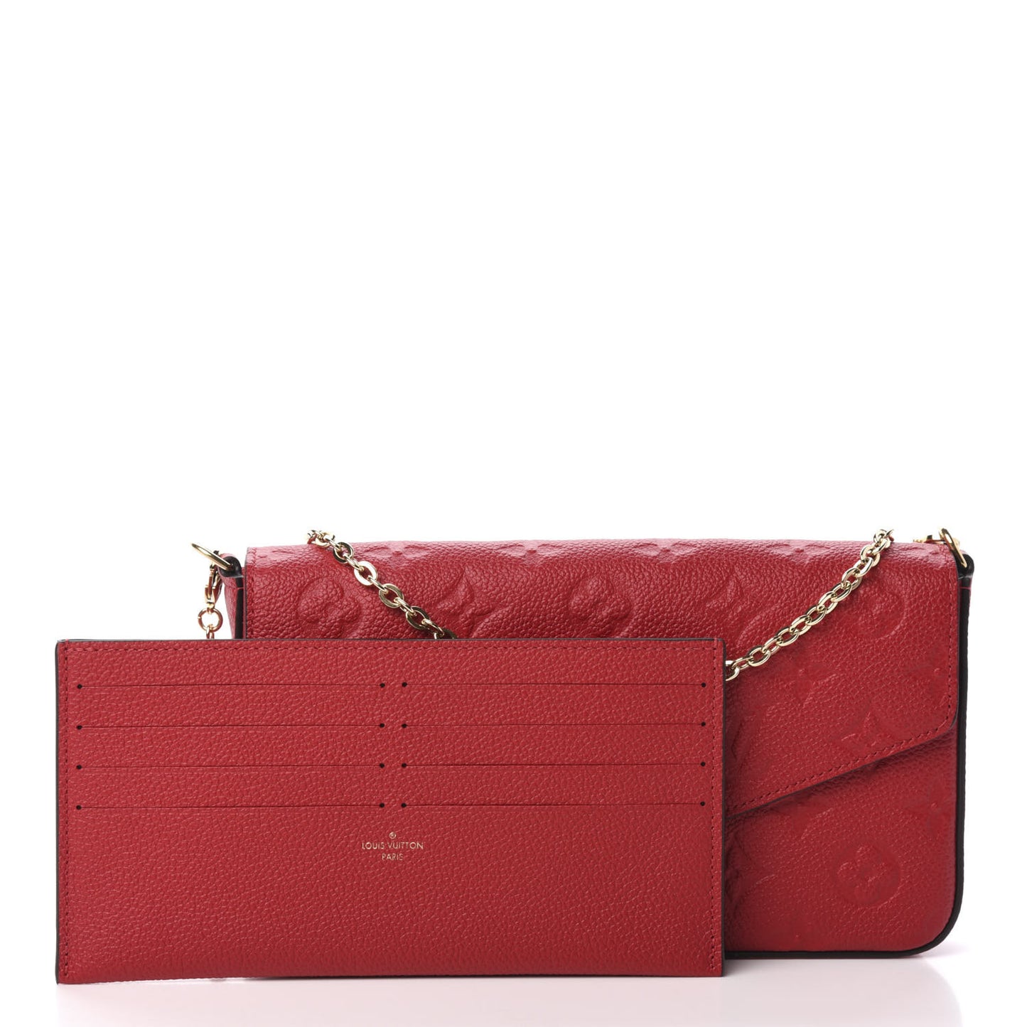 Empreinte Pochette Felicie Chain Wallet Scarlet
