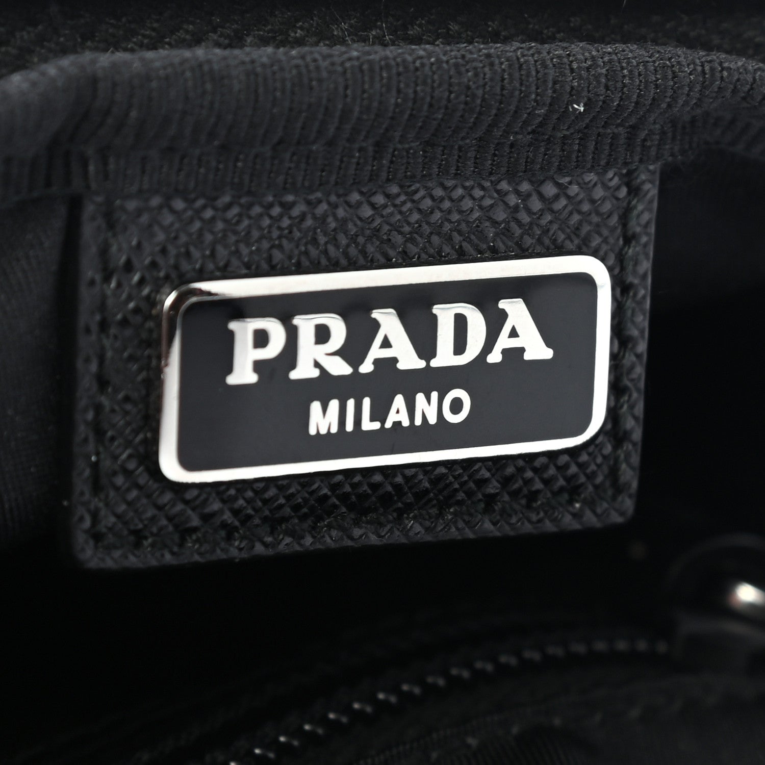 Prada Tessuto Nylon Saffiano Pouch Black 7 of 8