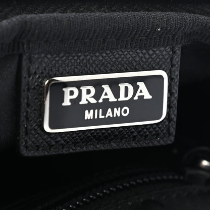 Prada Tessuto Nylon Saffiano Pouch Black 7 of 8