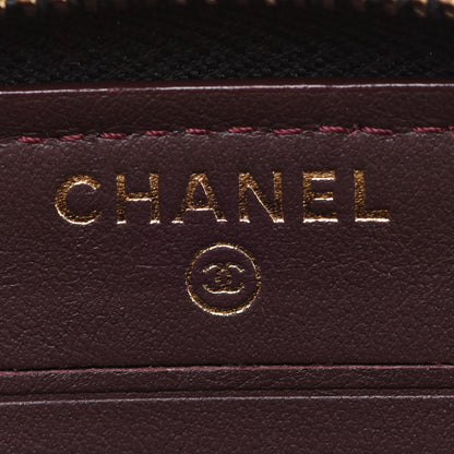Chanel Aged Calfskin Quilted Small Lucky Charms 2.55 Reissue Zip Around Wallet Black 6 of 11