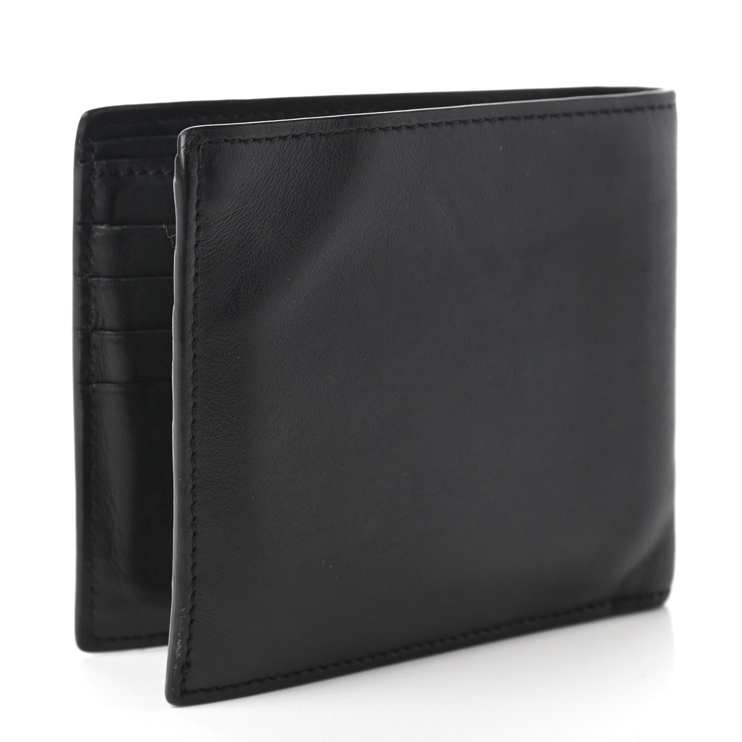 Fendi Vitello Century Mini Bug Eyes Bi-Fold Wallet Black 3 of 11