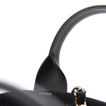 Chanel Mixed Fibers Calfskin Medium Deauville Tote Black 9 of 13
