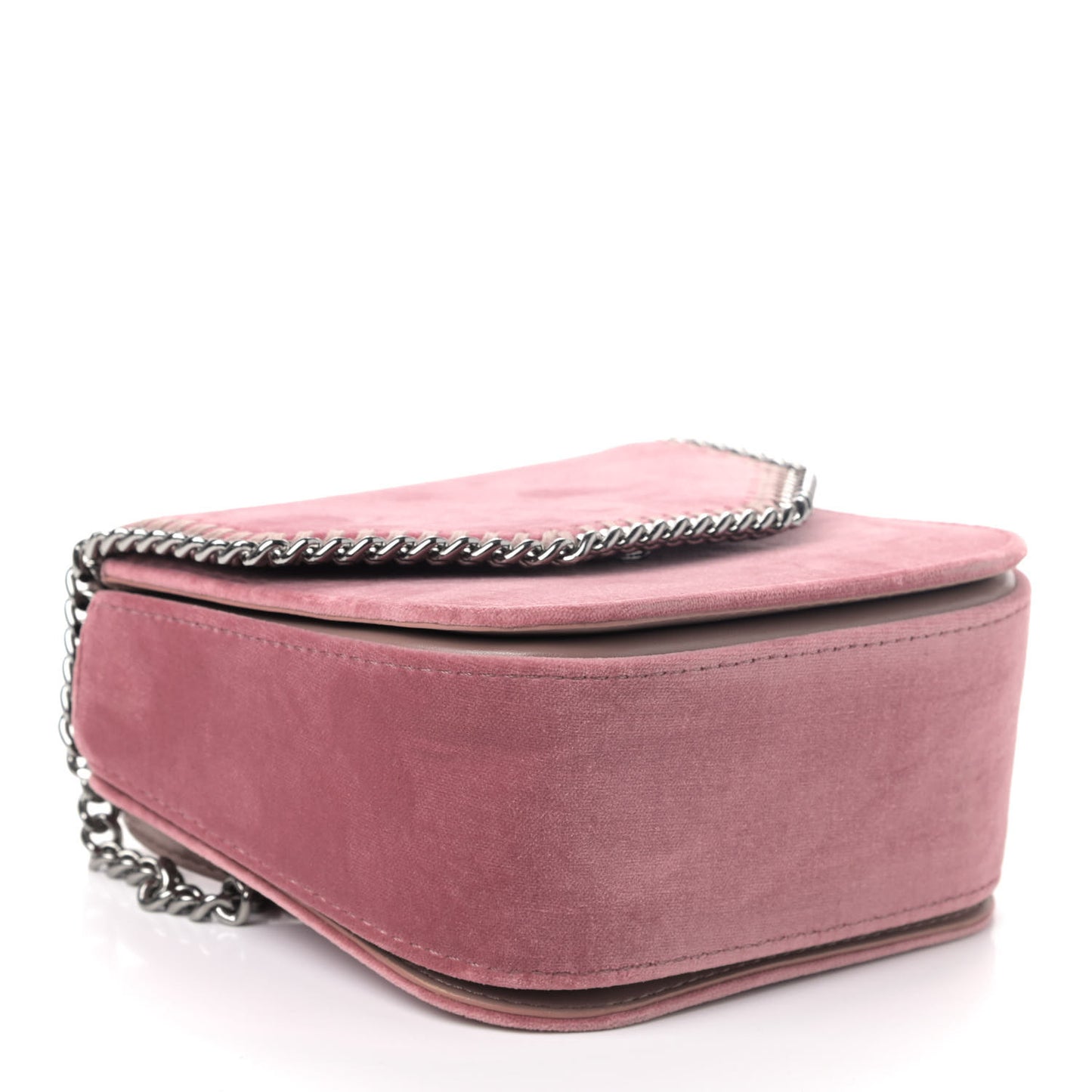 Velvet Falabella Box Shoulder Bag Pink