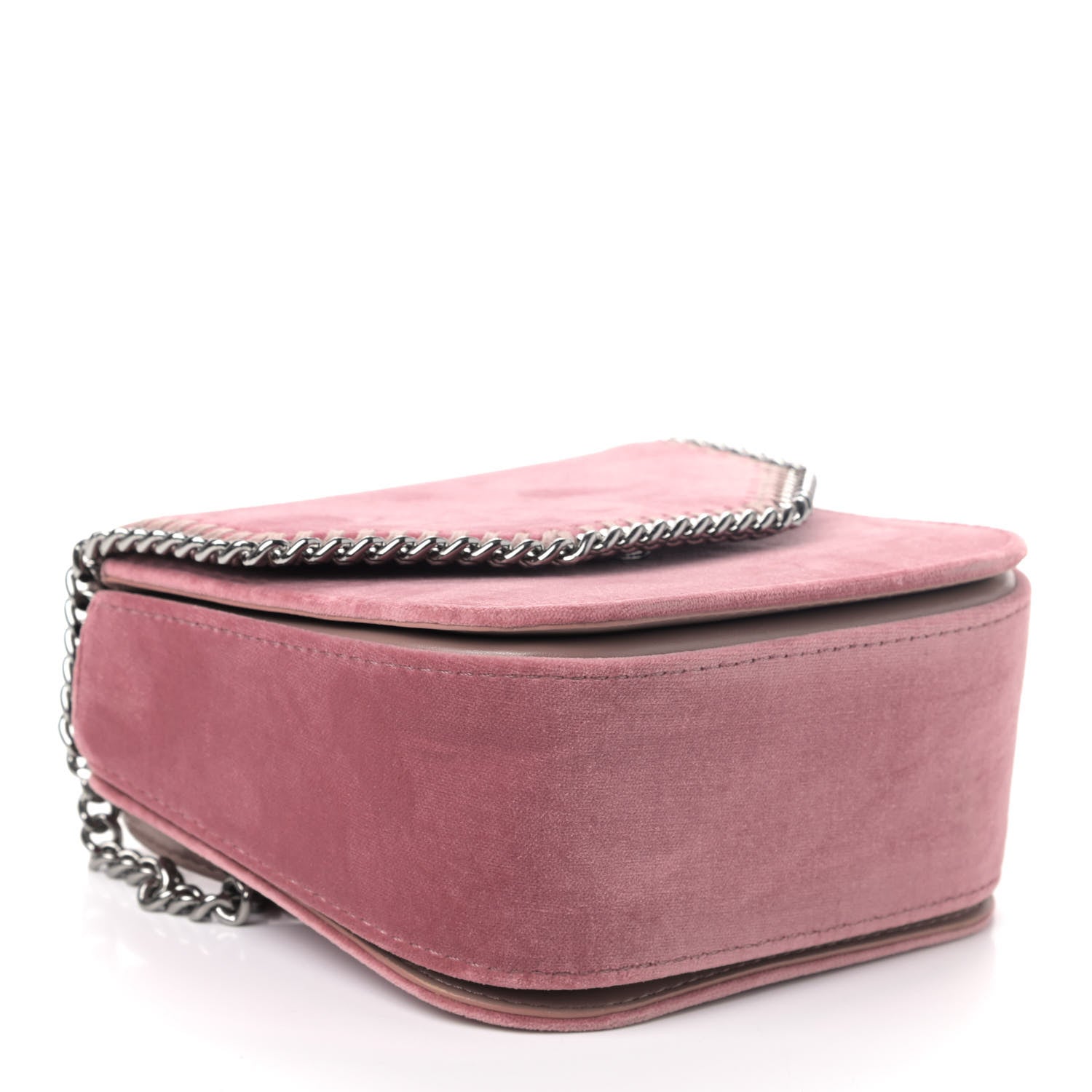 Stella McCartney Velvet Falabella Box Shoulder Bag Pink 3 of 4