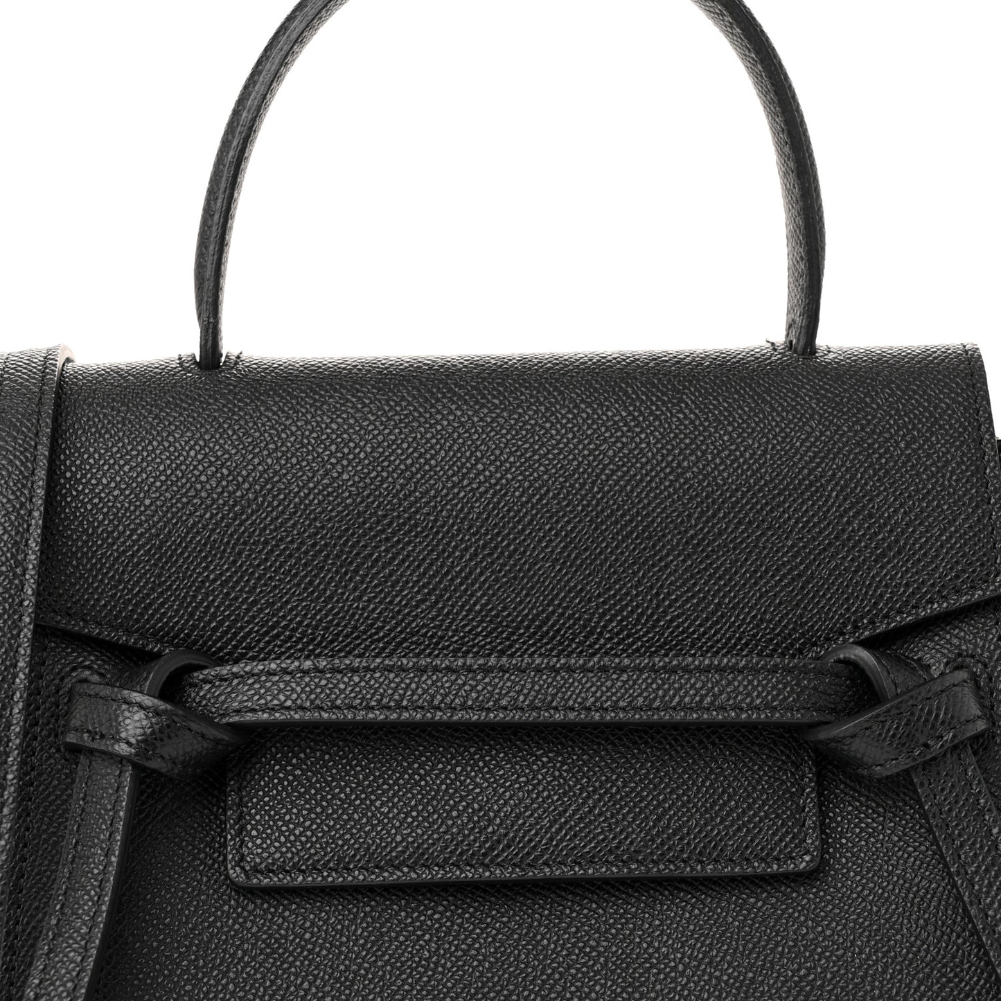 Grained Calfskin Nano Belt Bag Black