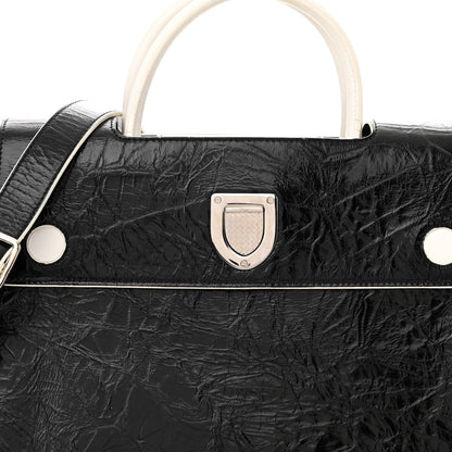 Christian Dior Crinkled Calfskin Medium Diorever Flap Black 8 of 15