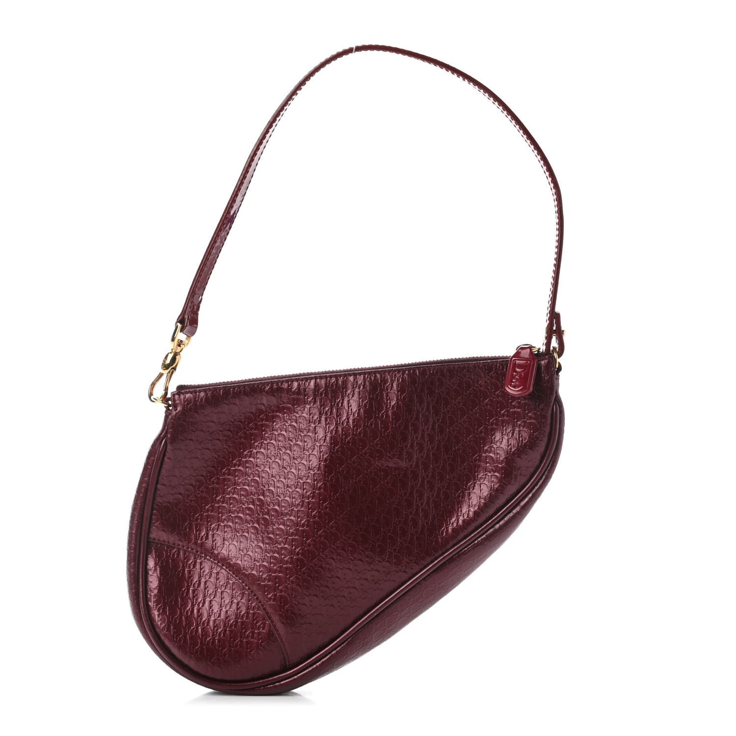 Patent Monogram Mini Saddle Pochette Red