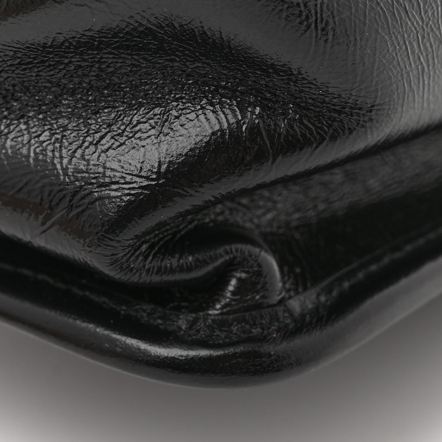 Crinkled Calfskin Matelasse Monogram Baby Niki Chain Satchel Black